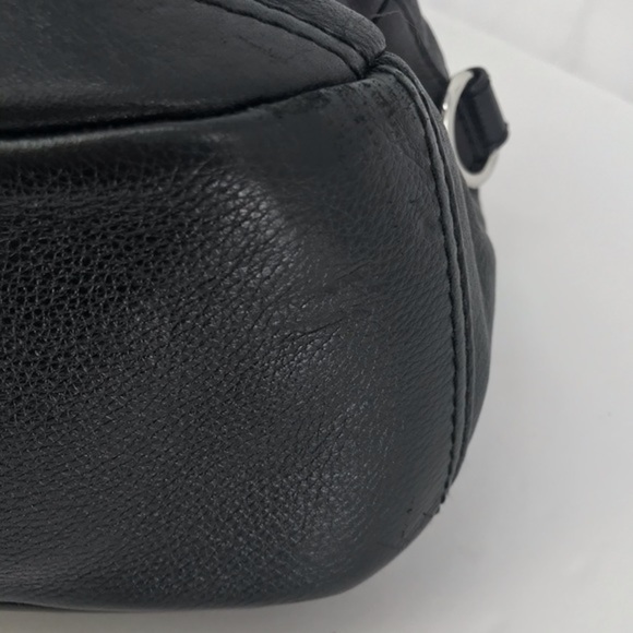 Calvin Klein Black Soft Pebbled Leather Satchel with detachable shoulder strap - Picture 11 of 13